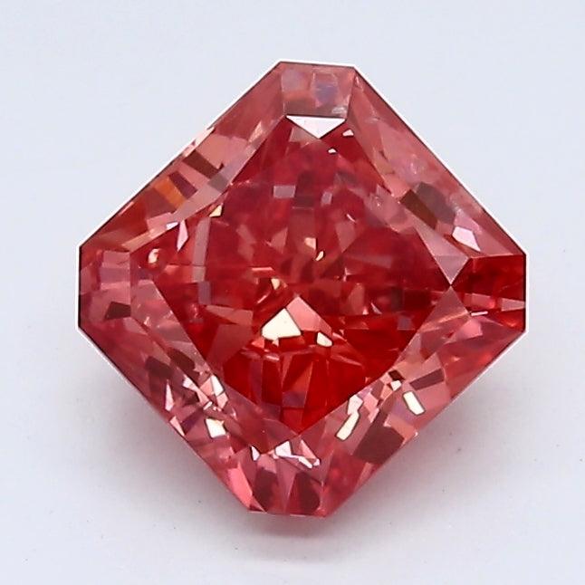 Loose 1.16 Carat Vivid Pink SI2 IGI Certified Lab Grown Radiant Diamonds