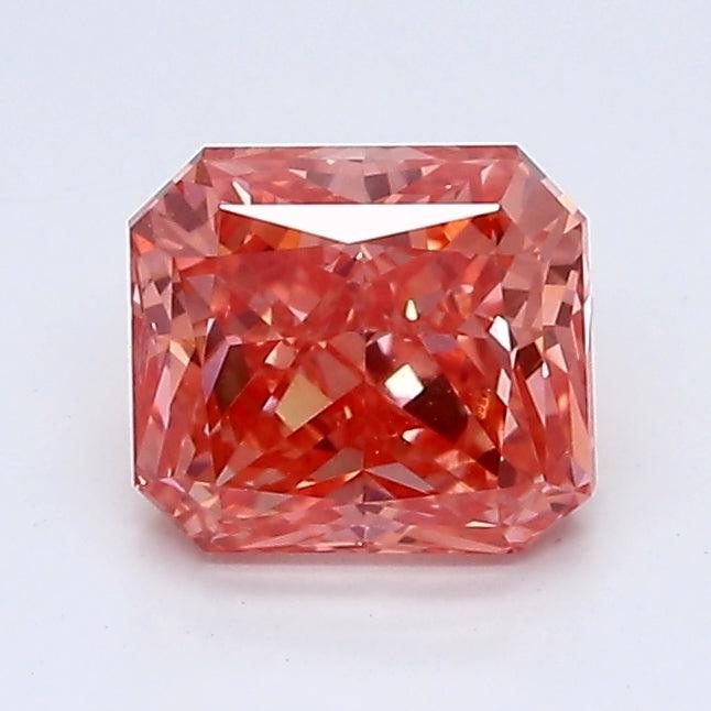 Loose 1.04 Carat Vivid Pink VS2 IGI Certified Lab Grown Radiant Diamonds