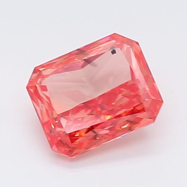Loose 1.31 Carat Deep Pink SI2 IGI Certified Lab Grown Radiant Diamonds