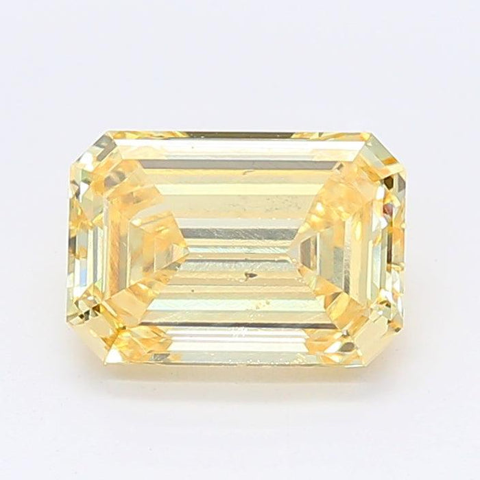 Loose 1.74 Carat Intense Yellow SI1 IGI Certified Lab Grown Emerald Diamonds