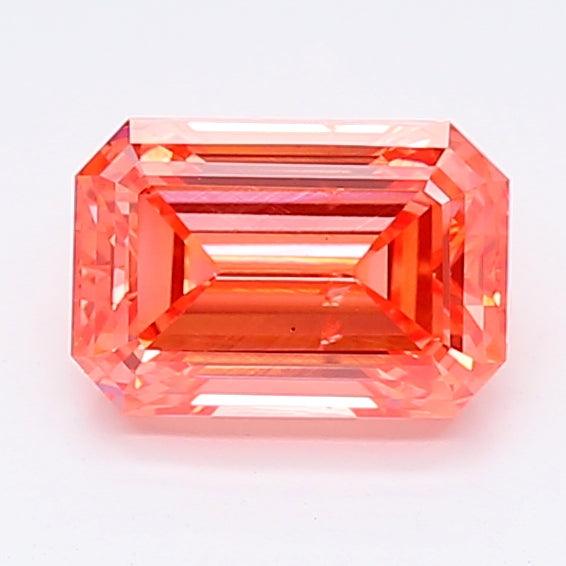 Loose 1.42 Carat Deep Pink SI1 IGI Certified Lab Grown Emerald Diamonds