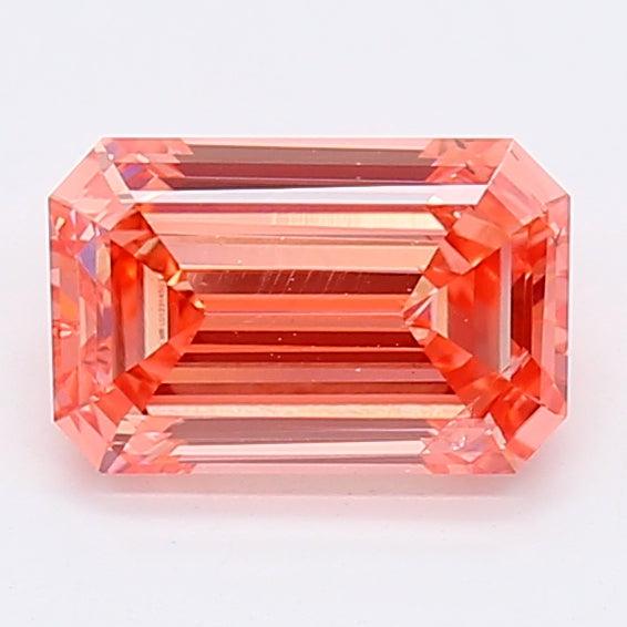 Loose 1.23 Carat Intense Pink SI2 IGI Certified Lab Grown Emerald Diamonds