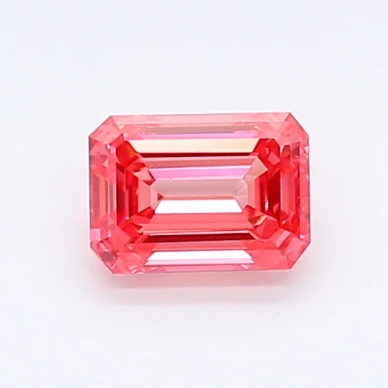 Loose 0.58 Carat Deep Pink VS2 IGI Certified Lab Grown Emerald Diamonds