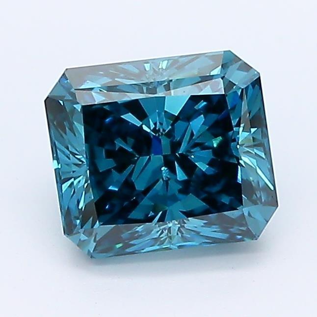 Loose 1.13 Carat Dark Blue VS1 IGI Certified Lab Grown Radiant Diamonds