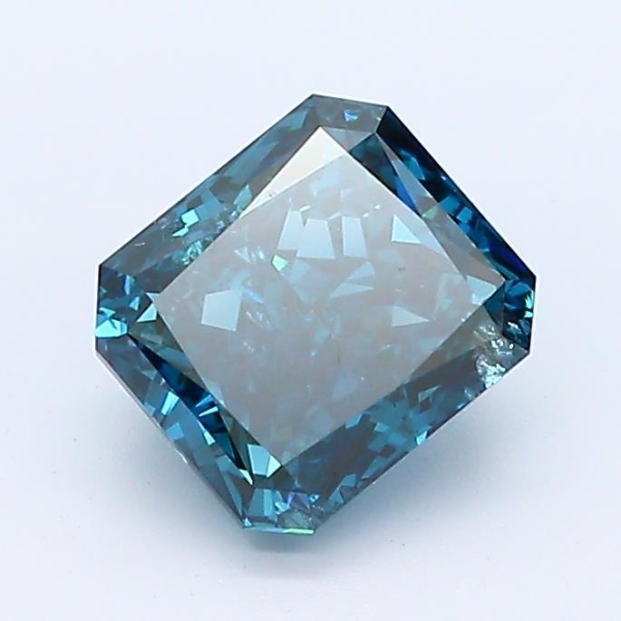 Loose 1.1 Carat Dark Blue SI2 IGI Certified Lab Grown Radiant Diamonds