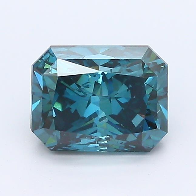 Loose 1.1 Carat Dark Blue SI2 IGI Certified Lab Grown Radiant Diamonds