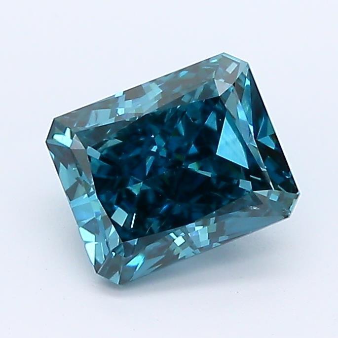Loose 1.06 Carat Dark Blue SI1 IGI Certified Lab Grown Radiant Diamonds