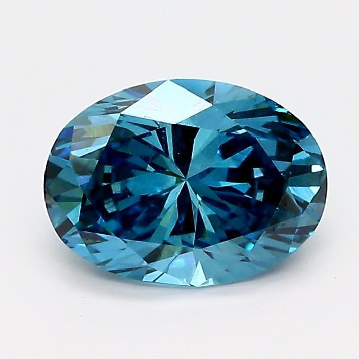 Loose 1.17 Carat Deep Blue VS1 IGI Certified Lab Grown Oval Diamonds
