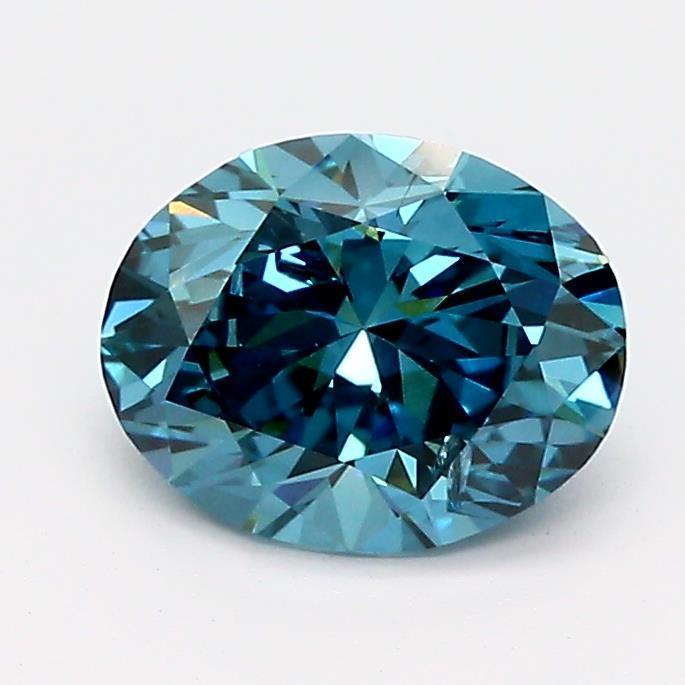 Loose 1.07 Carat Deep Blue SI2 IGI Certified Lab Grown Oval Diamonds