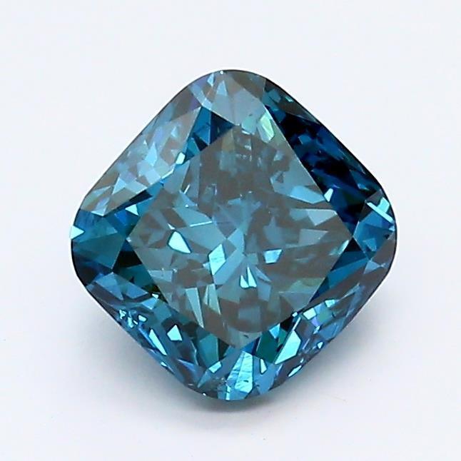 Loose 1.02 Carat Dark Blue SI2 IGI Certified Lab Grown Cushion Diamonds