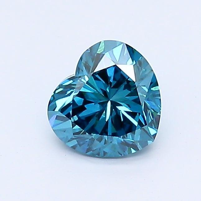 Loose 0.56 Carat Dark Blue SI1 IGI Certified Lab Grown Heart Diamonds