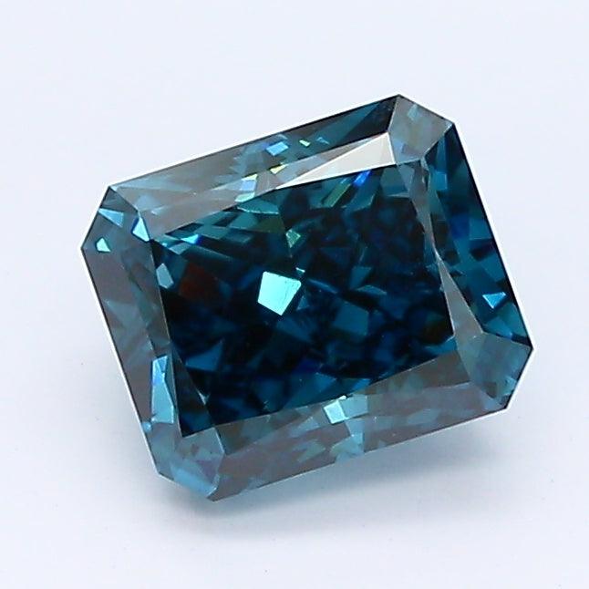 Loose 1.13 Carat Dark Blue VVS2 IGI Certified Lab Grown Radiant Diamonds