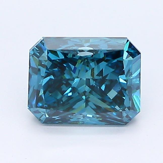 Loose 1.09 Carat Dark Blue SI2 IGI Certified Lab Grown Radiant Diamonds
