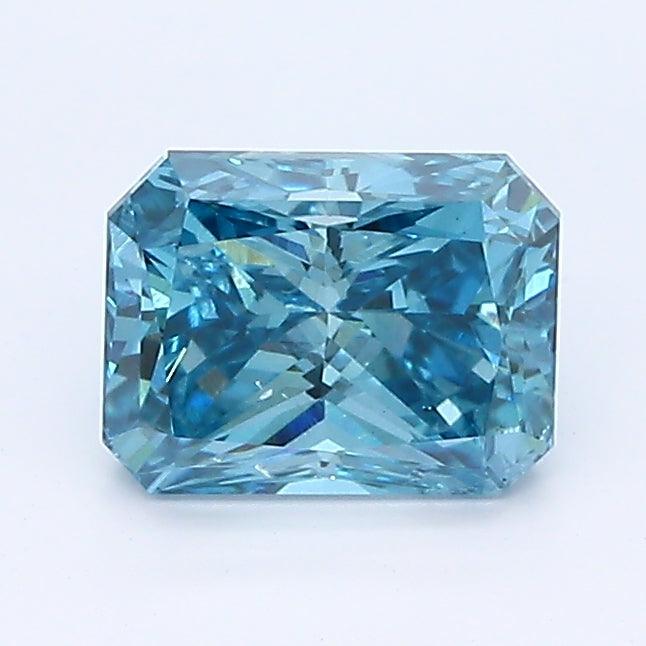 Loose 1.03 Carat Deep Blue SI2 IGI Certified Lab Grown Radiant Diamonds