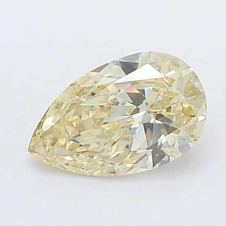 Loose 0.95 Carat Intense Yellow VS1 IGI Certified Lab Grown Pear Diamonds