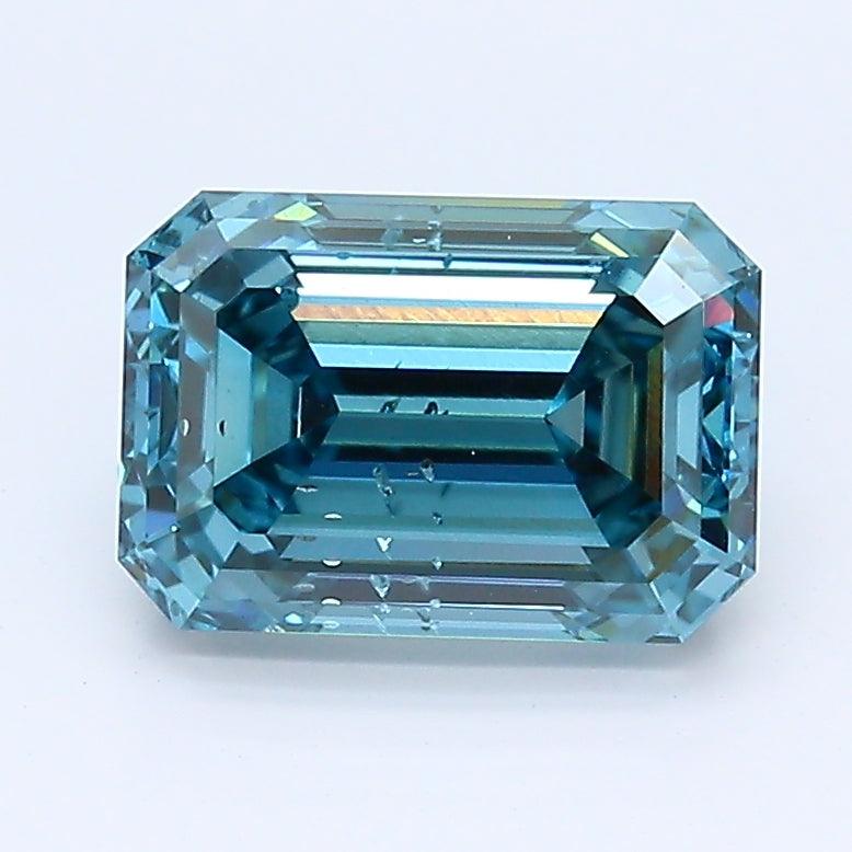 Loose 1.81 Carat Deep Blue SI2 IGI Certified Lab Grown Emerald Diamonds