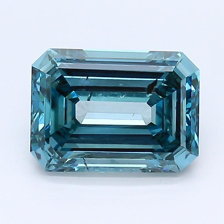 Loose 1.64 Carat Deep Blue SI2 IGI Certified Lab Grown Emerald Diamonds