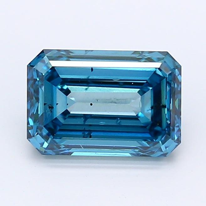 Loose 1.53 Carat Deep Blue SI2 IGI Certified Lab Grown Emerald Diamonds