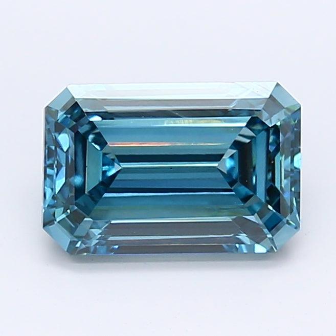 Loose 1.52 Carat Deep Blue VS1 IGI Certified Lab Grown Emerald Diamonds