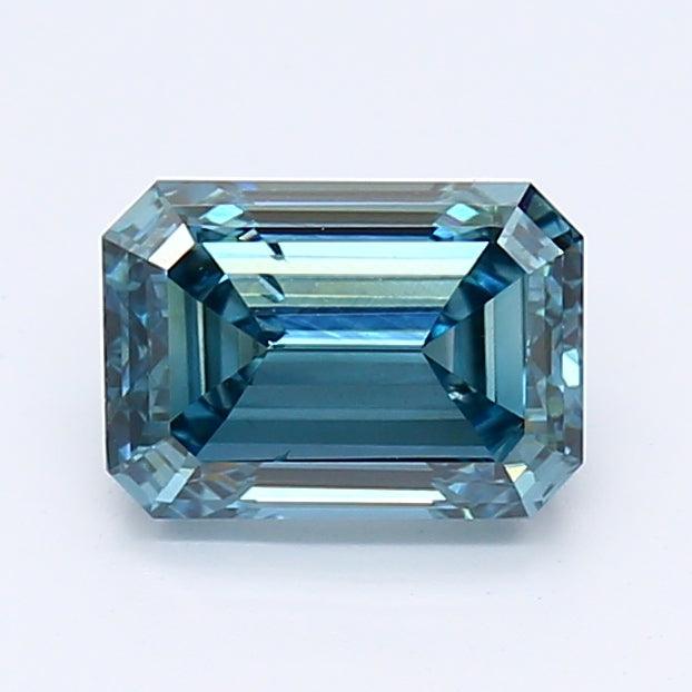 Loose 1.27 Carat Dark Blue SI2 IGI Certified Lab Grown Emerald Diamonds