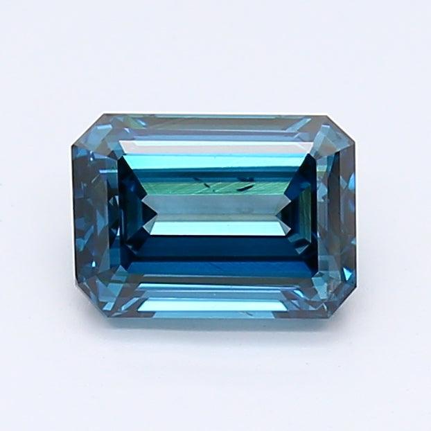 Loose 1.03 Carat Dark Blue SI1 IGI Certified Lab Grown Emerald Diamonds