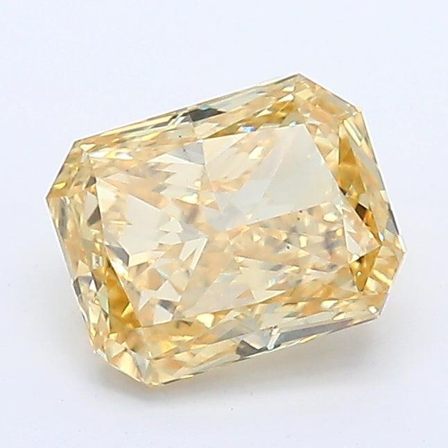 Loose 1.07 Carat Deep Yellow VS1 IGI Certified Lab Grown Radiant Diamonds