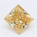Loose 1.01 Carat Deep Yellow VS2 IGI Certified Lab Grown Princess Diamonds