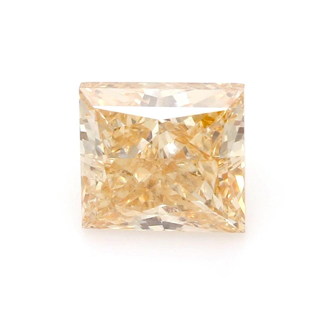 Loose 0.9 Carat Deep Yellow VS1 IGI Certified Lab Grown Princess Diamonds
