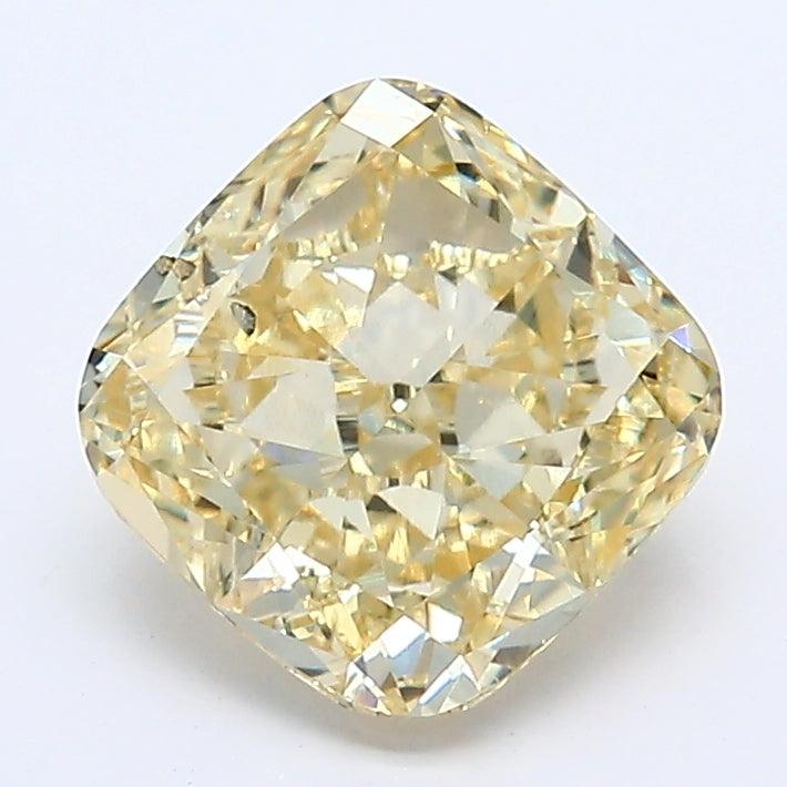Loose 1.77 Carat Fancy Yellow VS2 IGI Certified Lab Grown Cushion Diamonds
