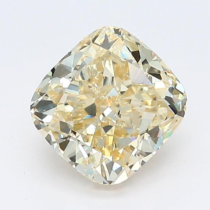 Loose 1.54 Carat Fancy Light Yellow VS2 IGI Certified Lab Grown Cushion Diamonds