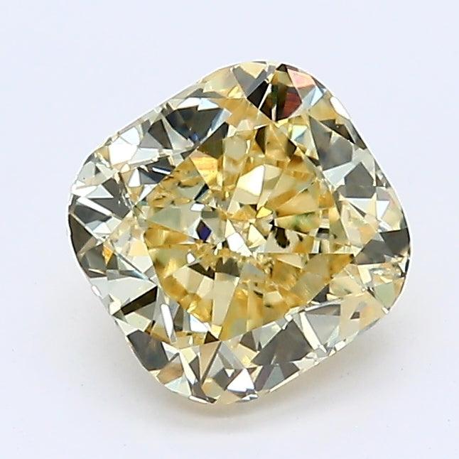 Loose 1.25 Carat Fancy Yellow SI1 IGI Certified Lab Grown Radiant Diamonds