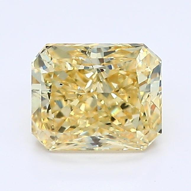 Loose 1.11 Carat Intense Yellow SI2 IGI Certified Lab Grown Radiant Diamonds