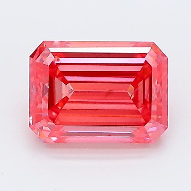 Loose 1.05 Carat Vivid Pink SI2 IGI Certified Lab Grown Emerald Diamonds