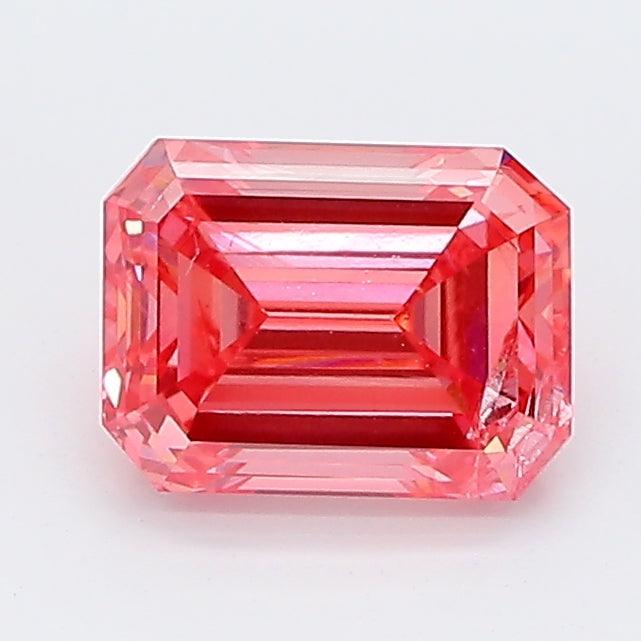 Loose 1.04 Carat Vivid Pink I1 IGI Certified Lab Grown Emerald Diamonds