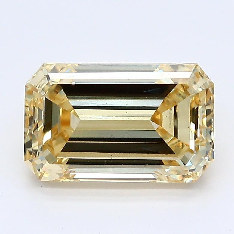 Loose 2 Carat Fancy Yellow VS2 IGI Certified Lab Grown Emerald Diamonds
