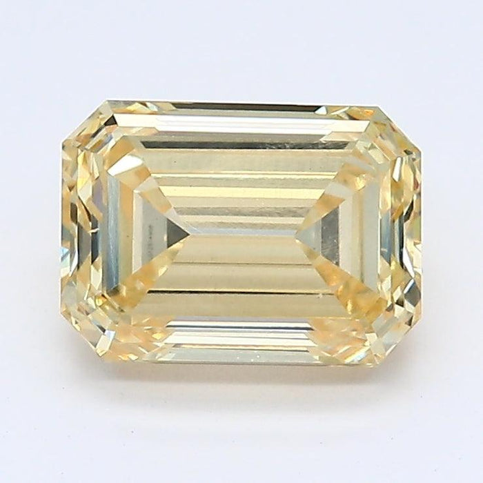 Loose 1.69 Carat Fancy Yellow SI1 IGI Certified Lab Grown Emerald Diamonds