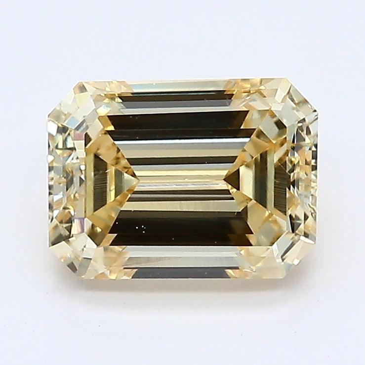 Loose 1.66 Carat Fancy Yellow SI1 IGI Certified Lab Grown Emerald Diamonds