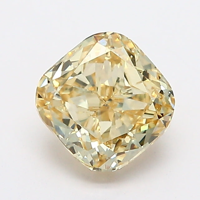 Loose 0.99 Carat Fancy Yellow SI1 IGI Certified Lab Grown Cushion Diamonds