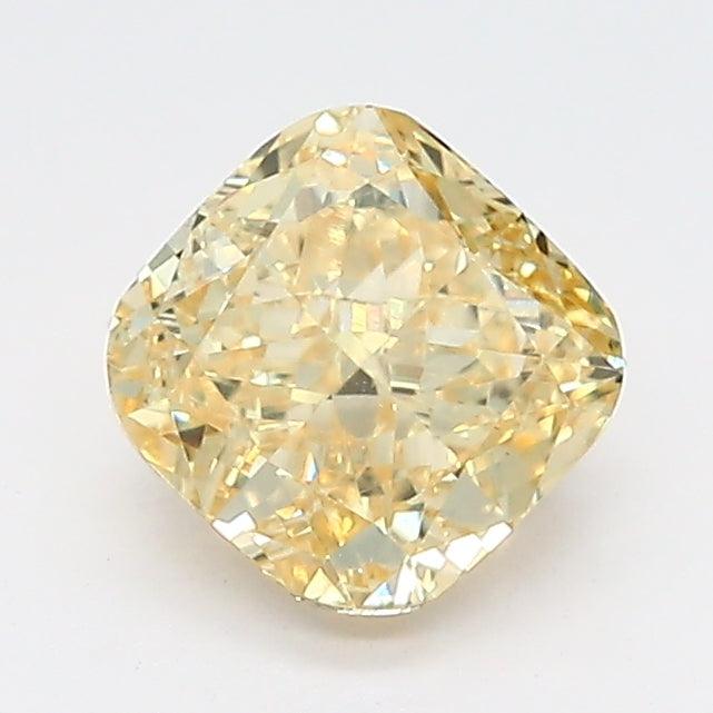 Loose 1.04 Carat Fancy Yellow VS2 IGI Certified Lab Grown Cushion Diamonds