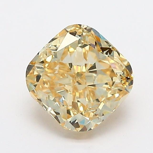Loose 1 Carat Fancy Yellow SI1 IGI Certified Lab Grown Cushion Diamonds