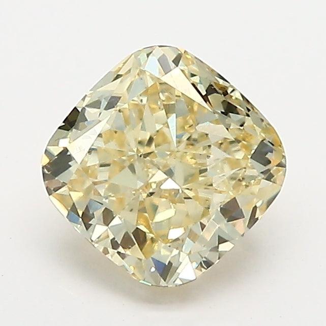Loose 1.16 Carat Fancy Yellow SI1 IGI Certified Lab Grown Cushion Diamonds