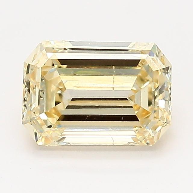 Loose 1 Carat Fancy Yellow SI1 IGI Certified Lab Grown Emerald Diamonds