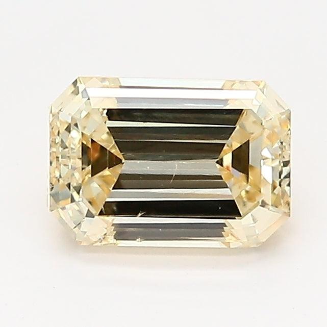 Loose 1 Carat Fancy Light Yellow SI1 IGI Certified Lab Grown Emerald Diamonds