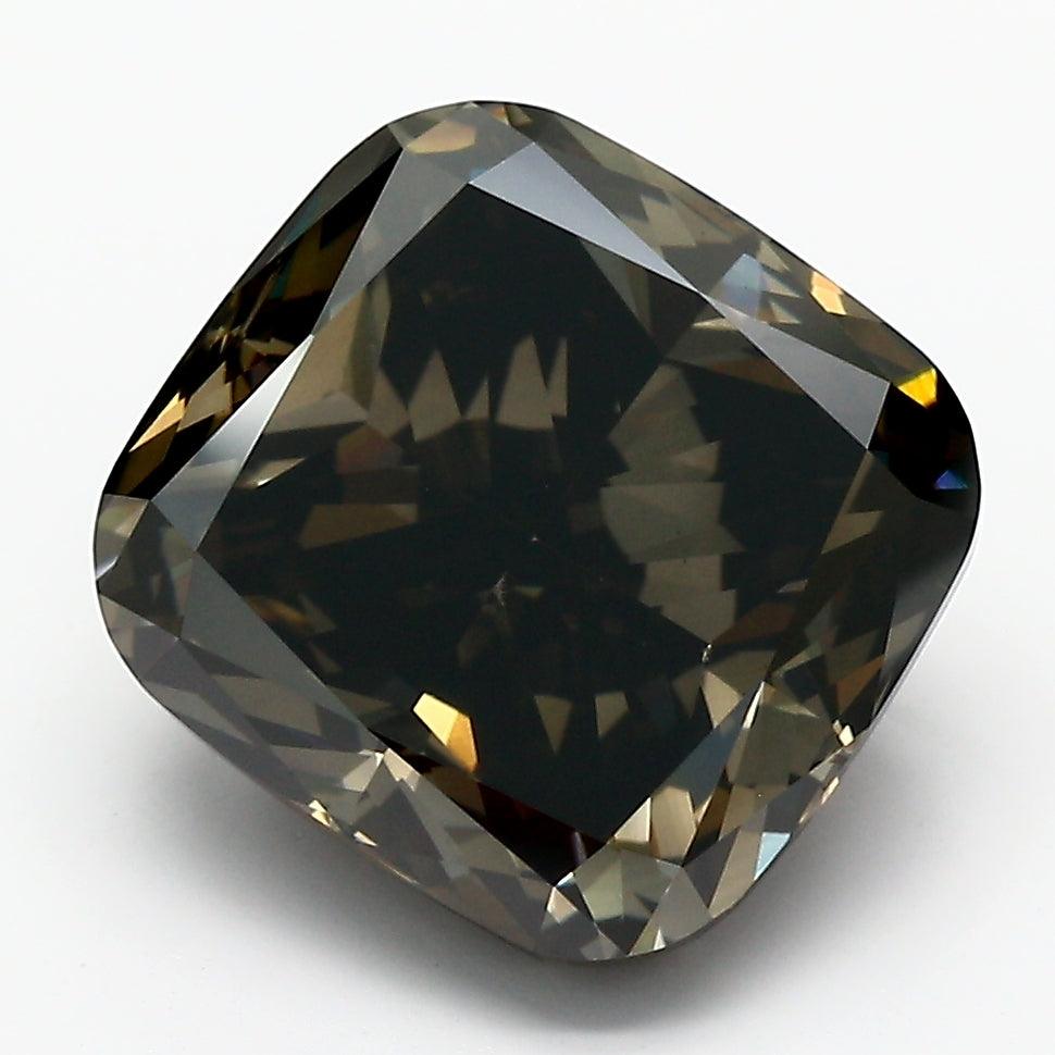 Loose 5.07 Carat Dark Gray VS1 IGI Certified Lab Grown Cushion Diamonds