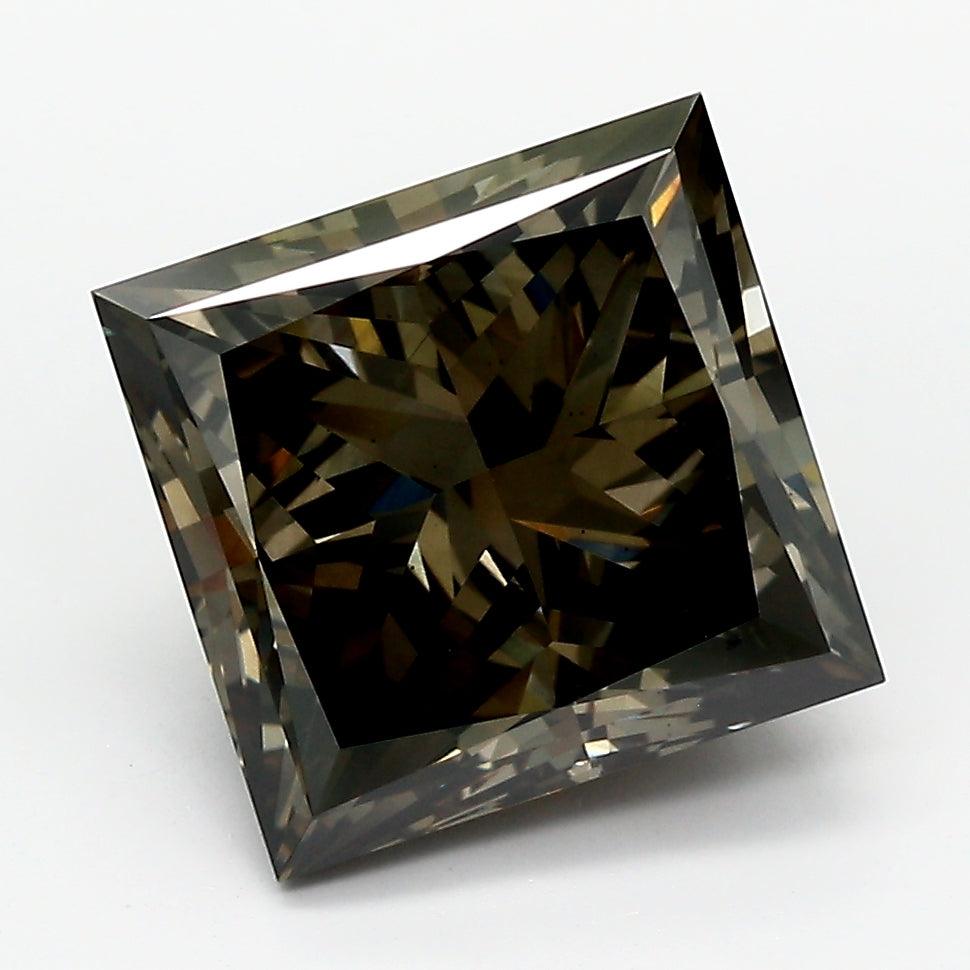 Loose 4.03 Carat Fancy Gray VS2 IGI Certified Lab Grown Princess Diamonds