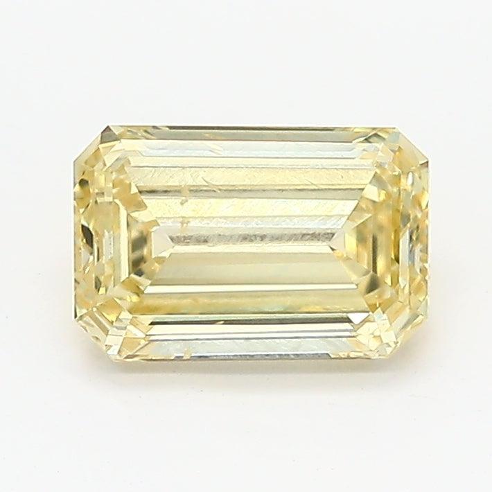 Loose 1.11 Carat Fancy Yellow SI1 IGI Certified Lab Grown Emerald Diamonds