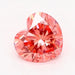 Loose 0.76 Carat Vivid Pink SI1 IGI Certified Lab Grown Heart Diamonds