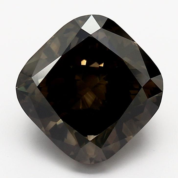 Loose 3.54 Carat Fancy Black VS2 IGI Certified Lab Grown Cushion Diamonds