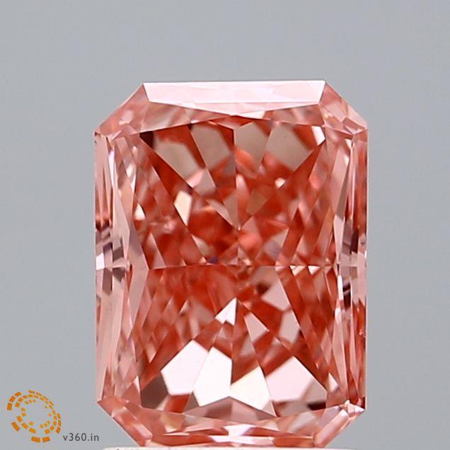 Loose 1.47 Carat Intense Pink VS2 IGI Certified Lab Grown Radiant Diamonds