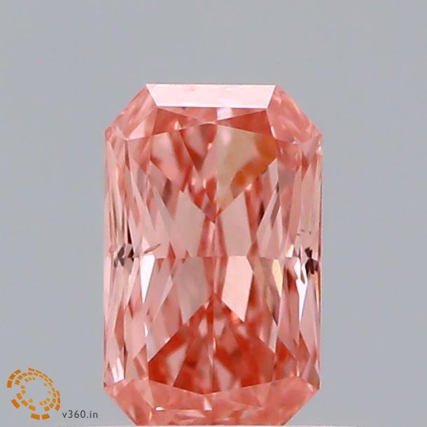 Loose 0.5 Carat Intense Pink SI1 IGI Certified Lab Grown Radiant Diamonds